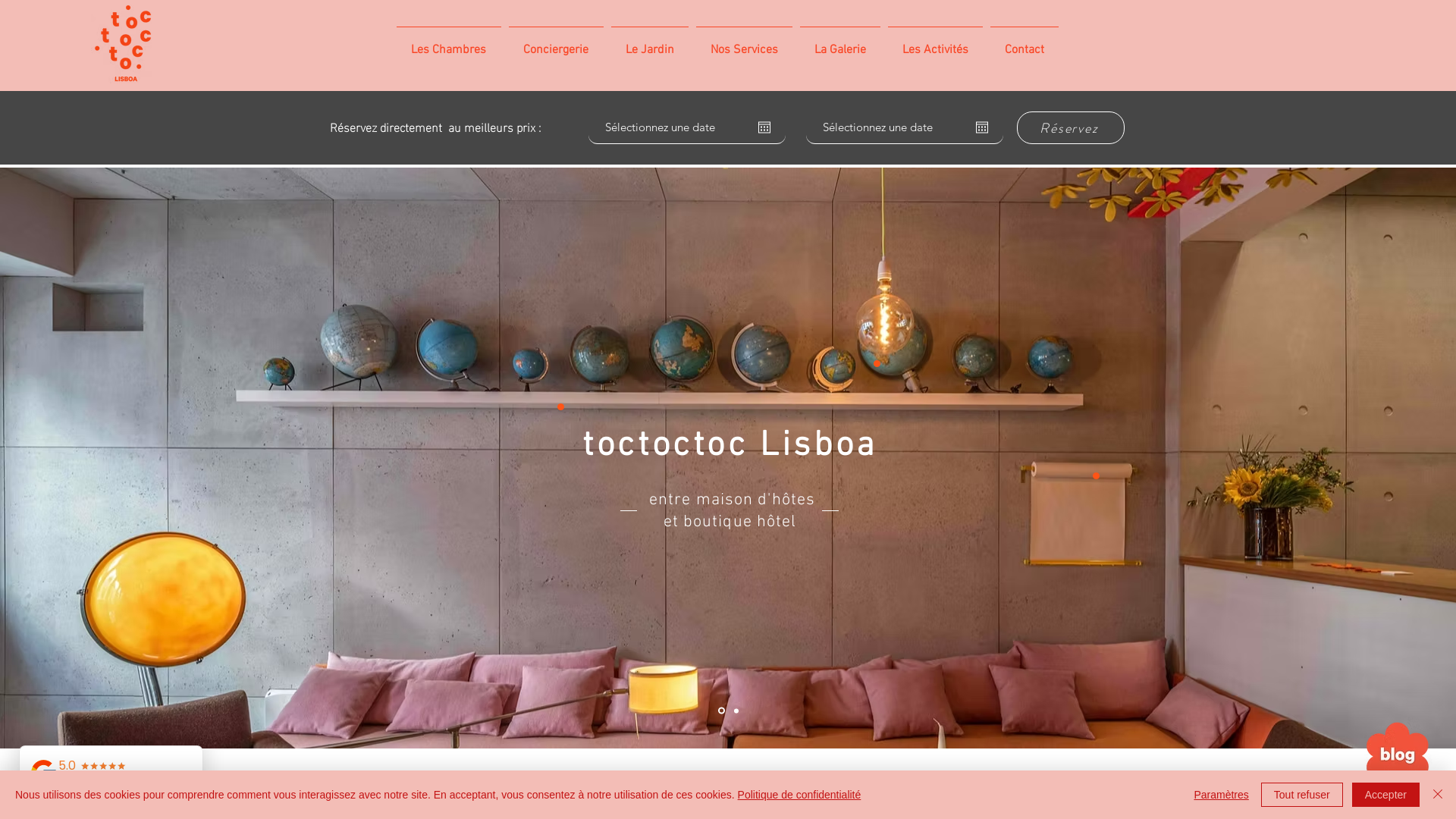 Capture d'écran de Hôtel de charme à Lisbonne | ToctoctocLisboa | Lisbonne Portugal