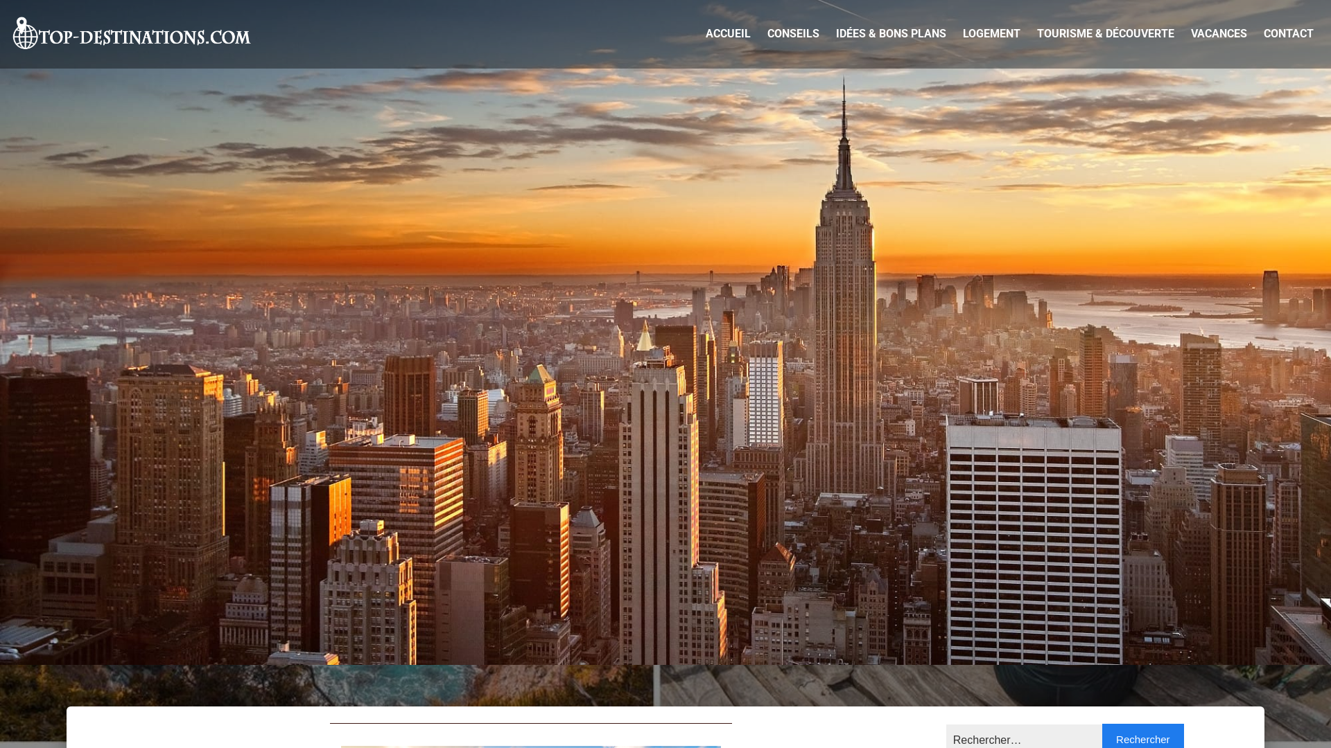 Capture d'écran de Top destinations