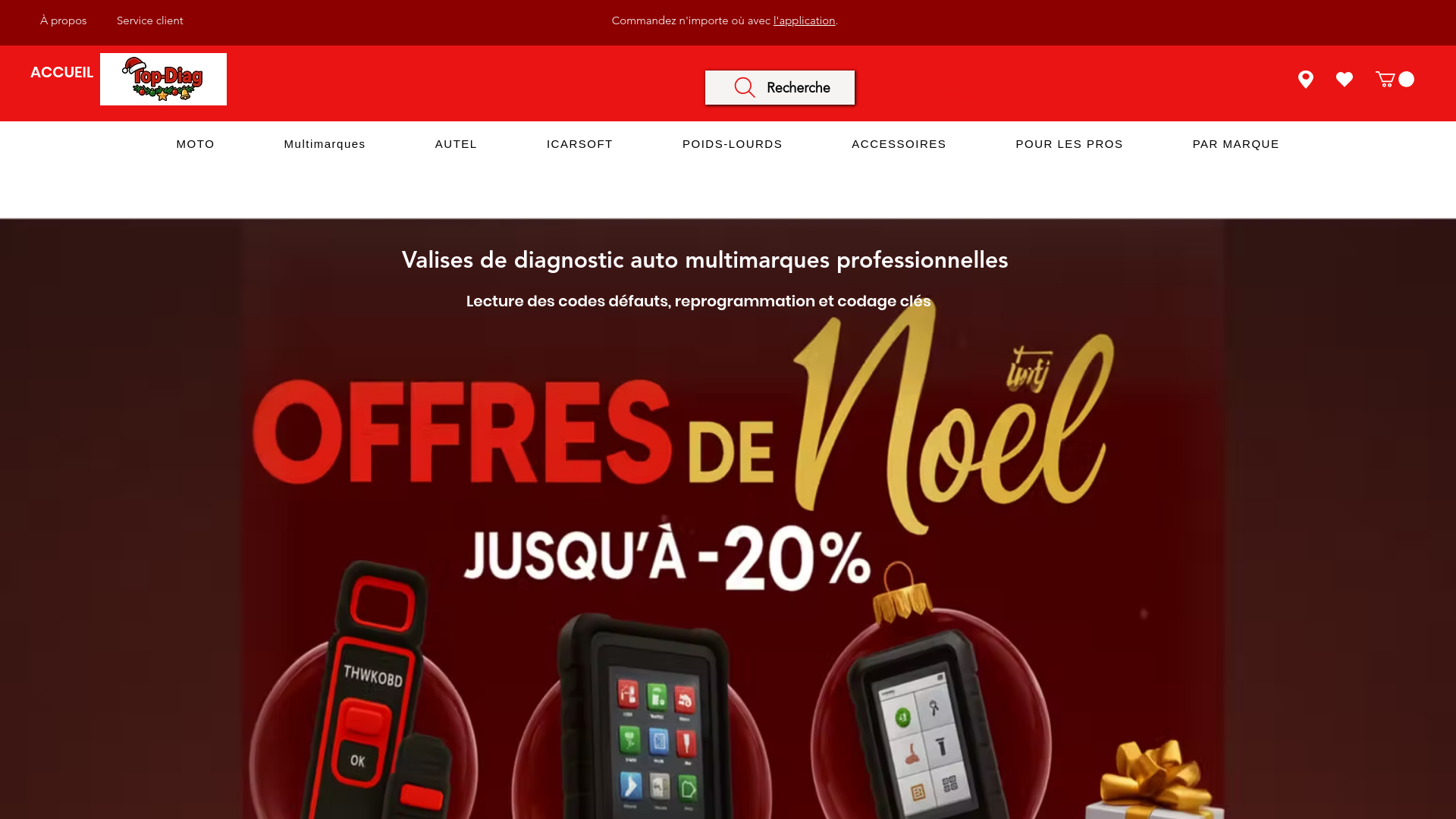 Capture d'écran de Valises de diagnostic auto, poids lourds & motos –tracteur - OBD VCI Top-Diagvalises de diagnostic auto / multimarques)Des variantes (poids lourds, motos, tracteurs, reprogrammation moteur