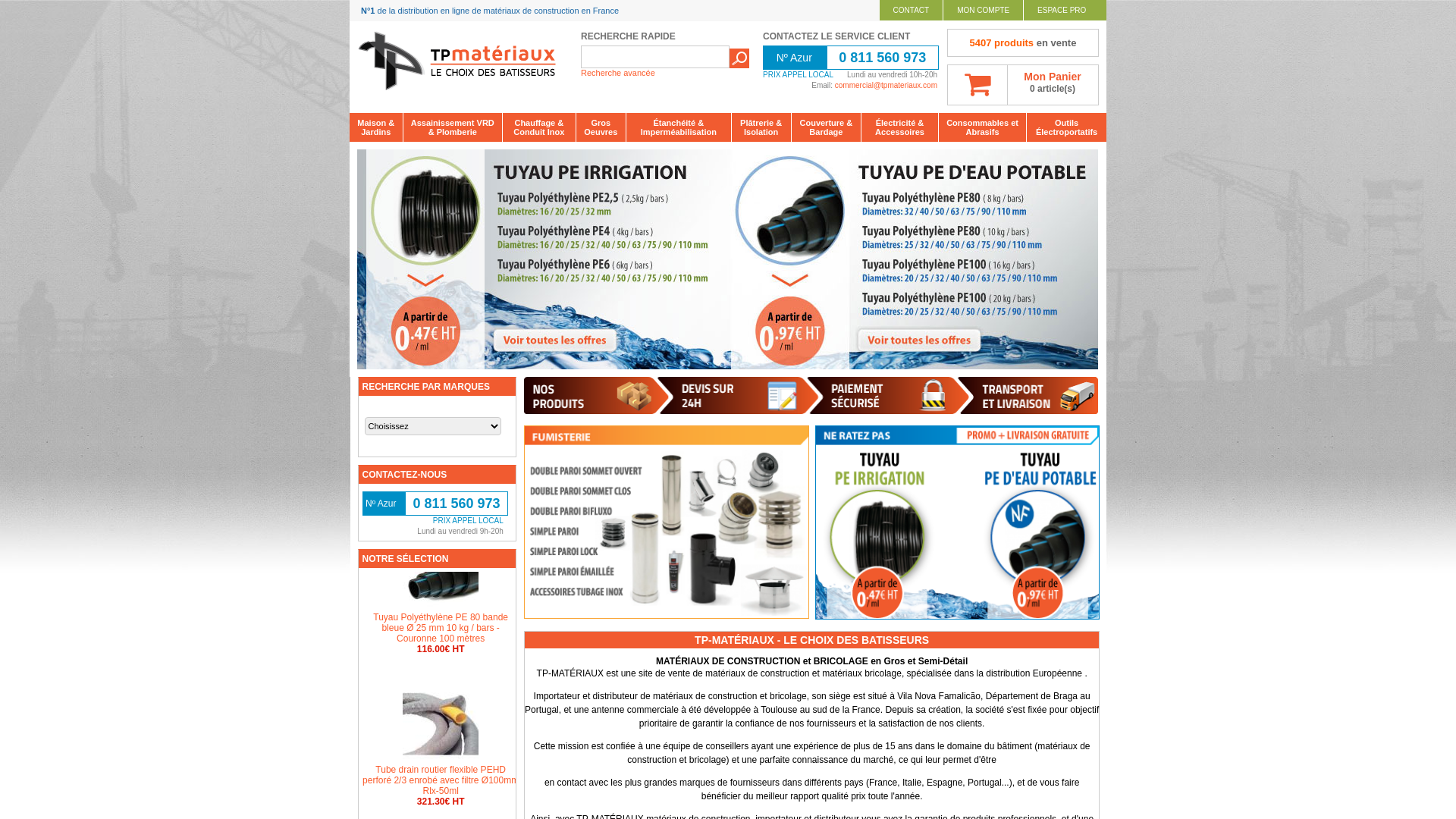 Capture d'écran de Distributeur de materiaux de construction et bricolage en gros et semi-detail en France / Corse