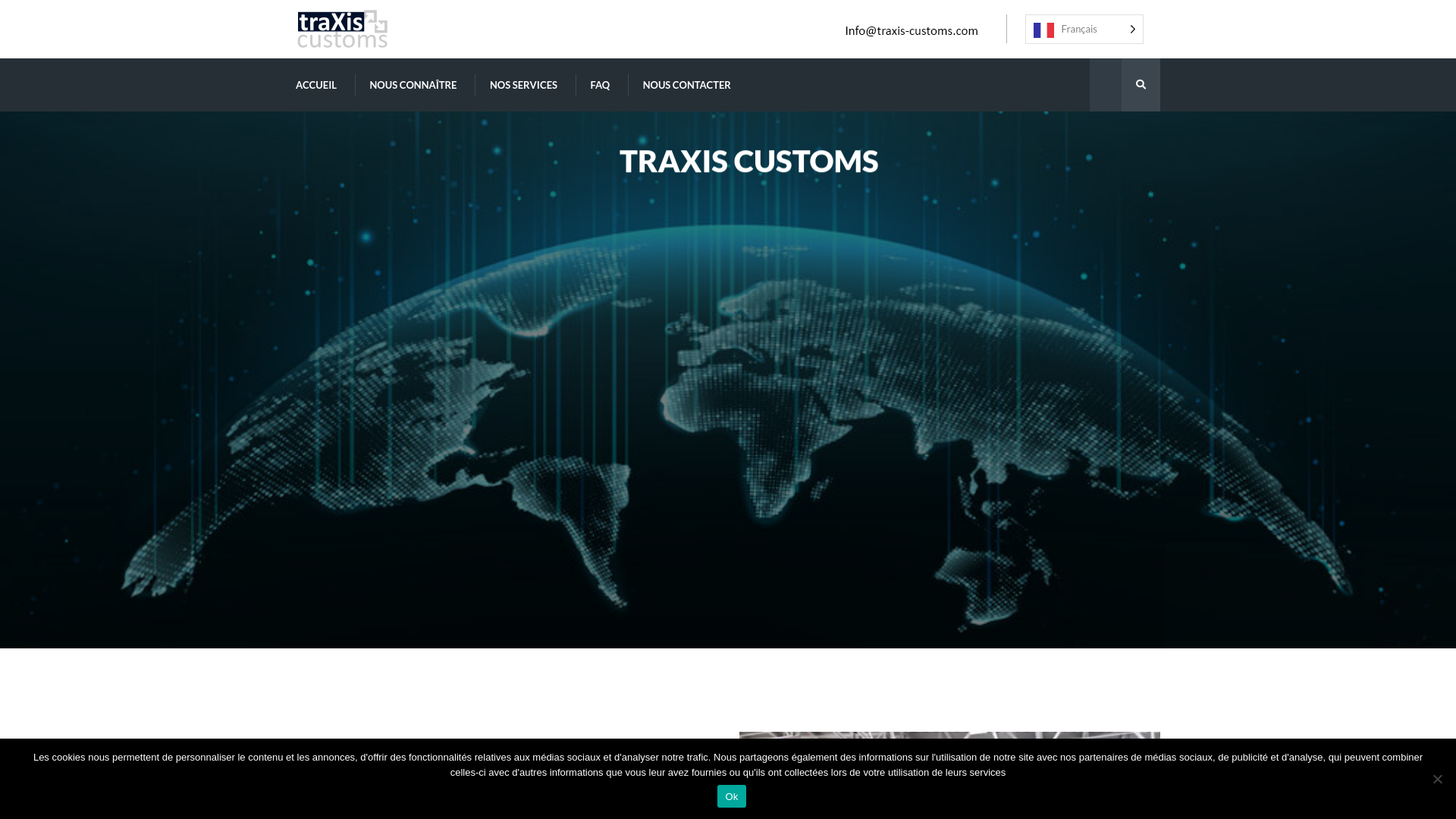 Capture d'écran de A major player in the international supply chain, TraXis Customs is a company dedicated to customs clearance located strategically at Paris Roissy CDG airport