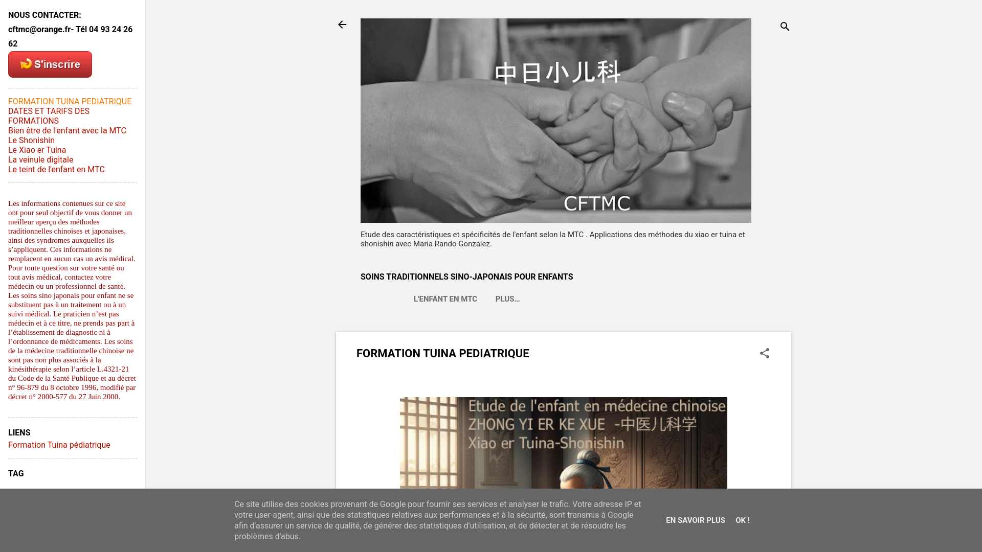 Capture d'écran de Etude de l'enfant en médecine chinoise