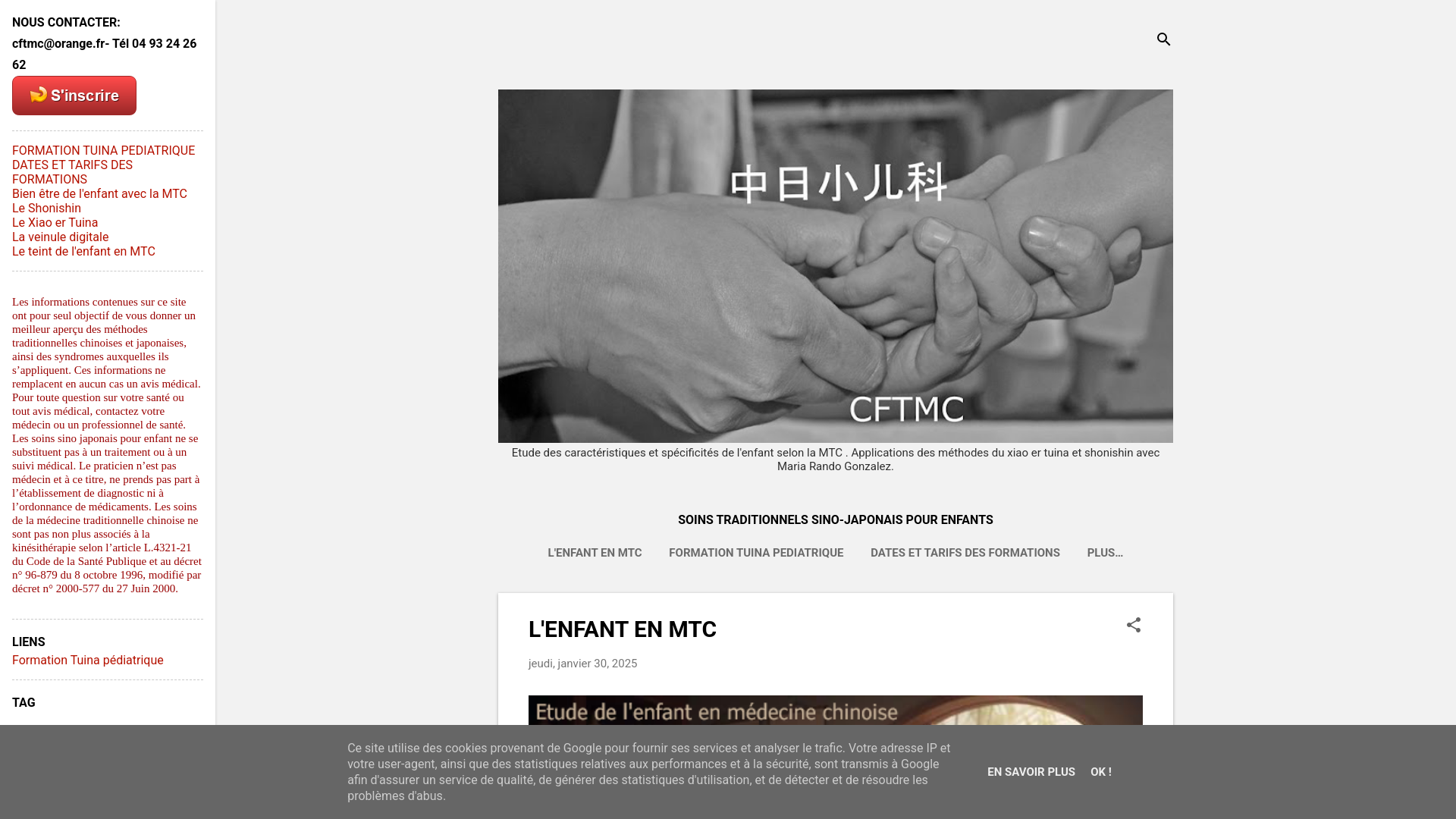 Capture d'écran de Formation tuina pédiatrique