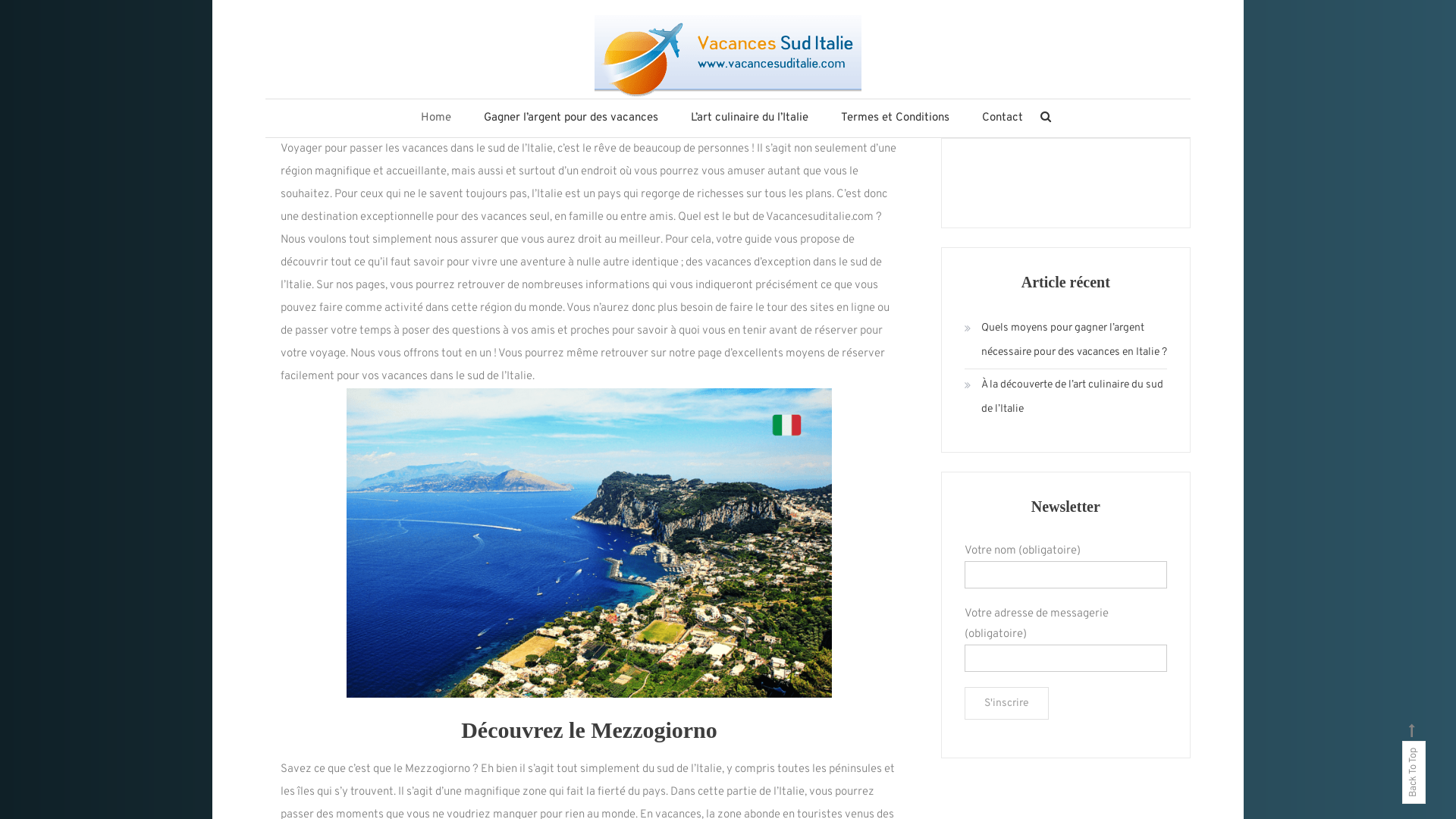 Capture d'écran de Vacance Sud Italie