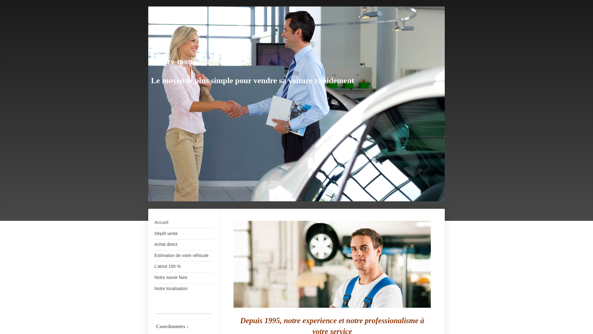 Capture d'écran de Reprise et dépôt vente de votre voiture par un professionnel de l'automobile sans contrainte et sans obligation de rachat.