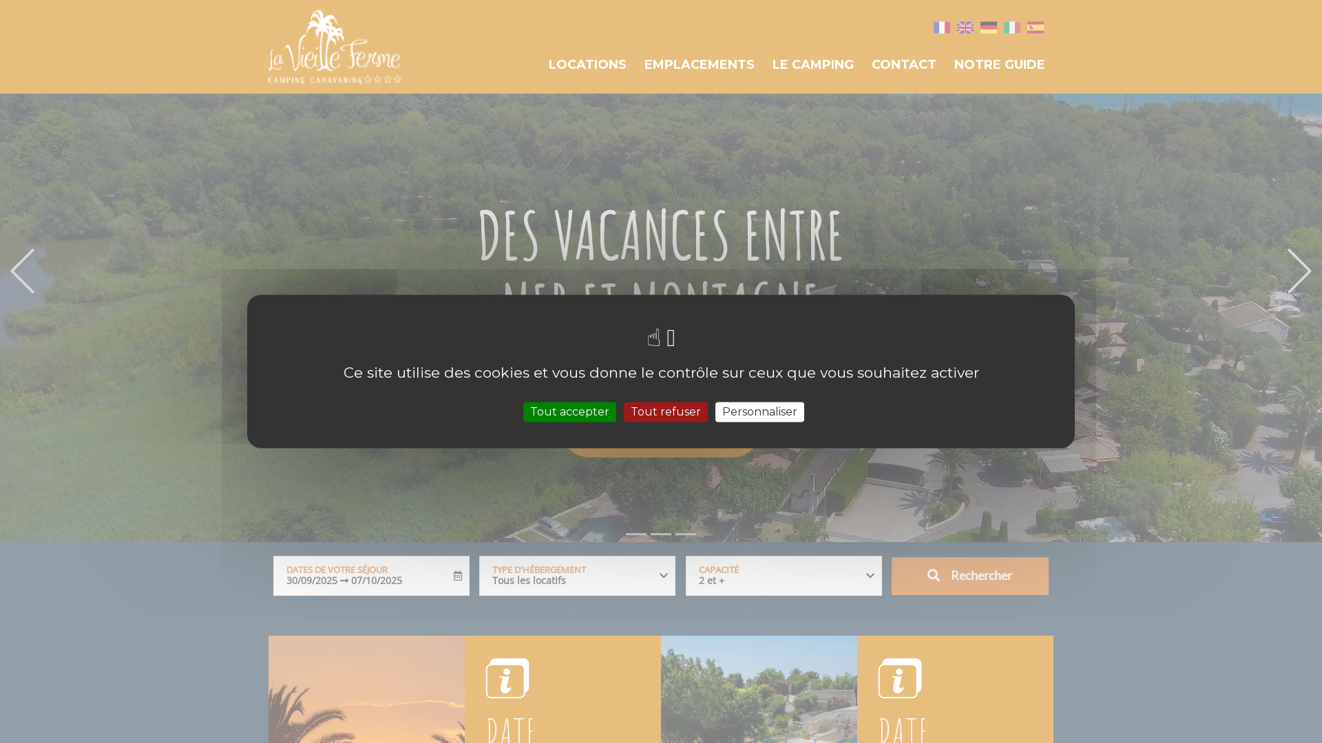 Capture d'écran de Camping la vieille ferme 4 étoiles ouvert toute l'année. Calme. Proche Marineland