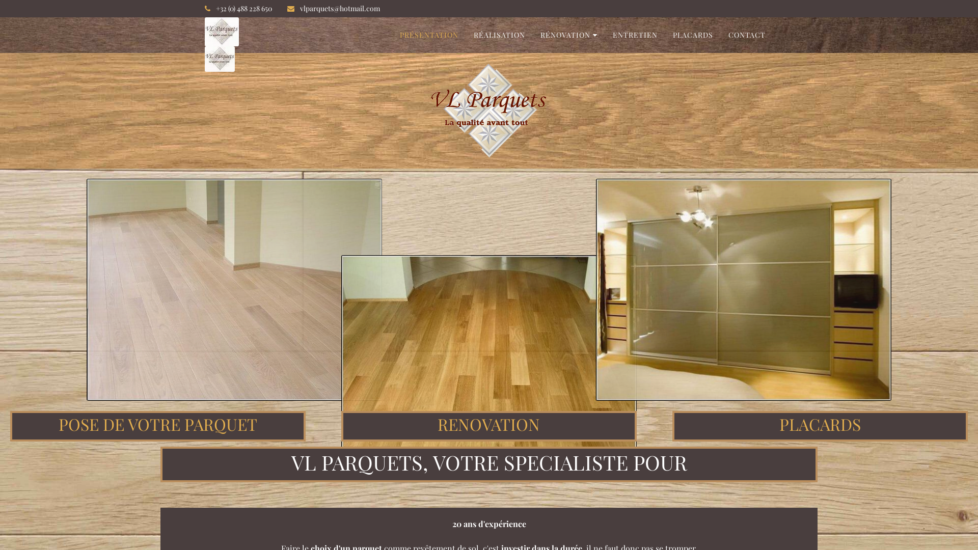 Capture d'écran de VLPARQUETS