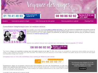 Cabinet Elyna Voyance des Anges très sérieux - Audiotel 08 99 86 92 92 à 0.40€/mn

