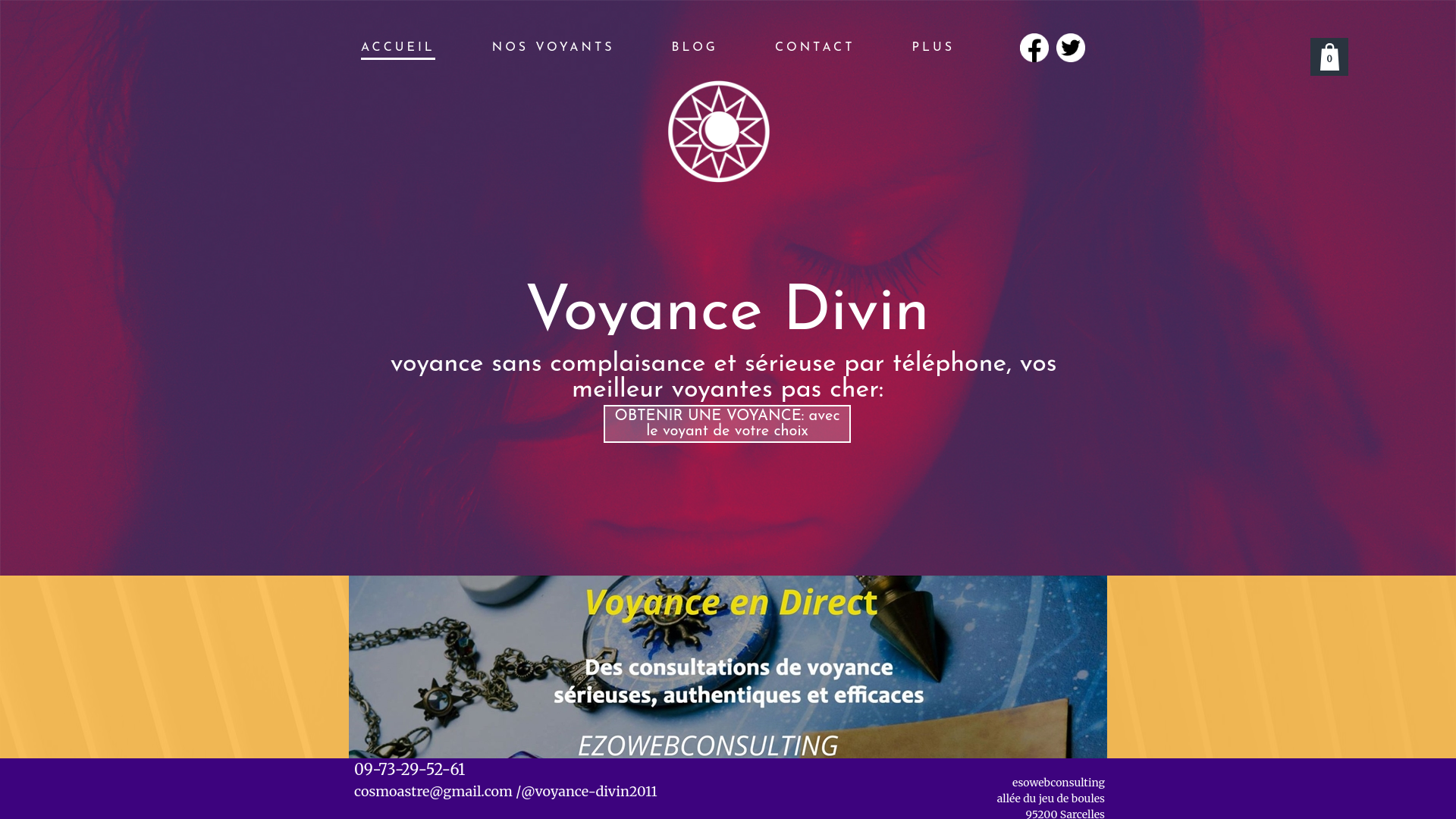 Capture d'écran de Voyance DivinTarot amoureux Amour et cartes divinatoires !Retour Amour: pour savoir si un homme va revenirReponse-immediate: toutes vos questions