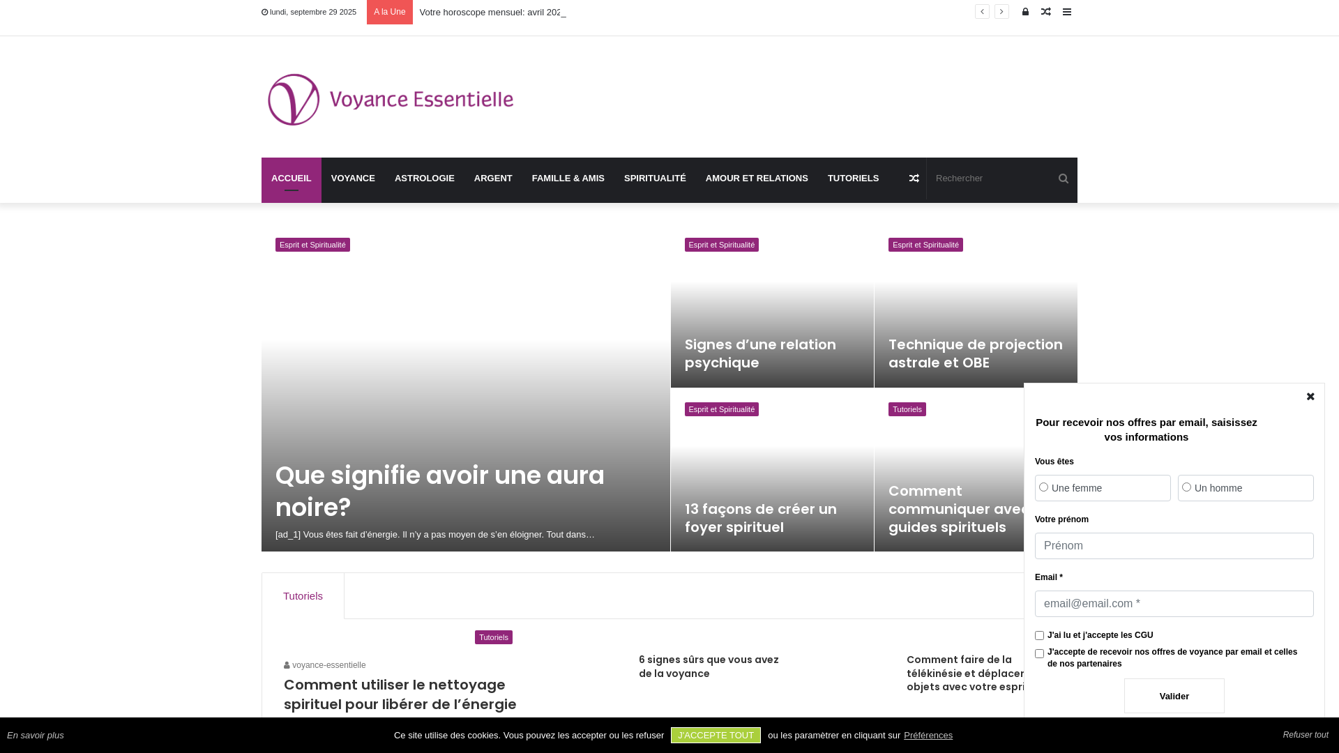 Capture d'écran de Consultation de Voyance par téléphone medium, voyant, tarologues, voyance en audiotel ou privé