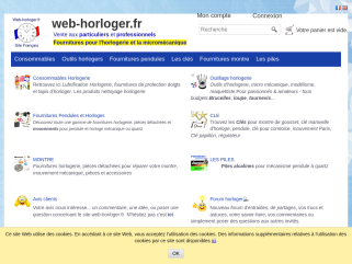 Vente en ligne d'outils et de fournitures pour l'horlogerie