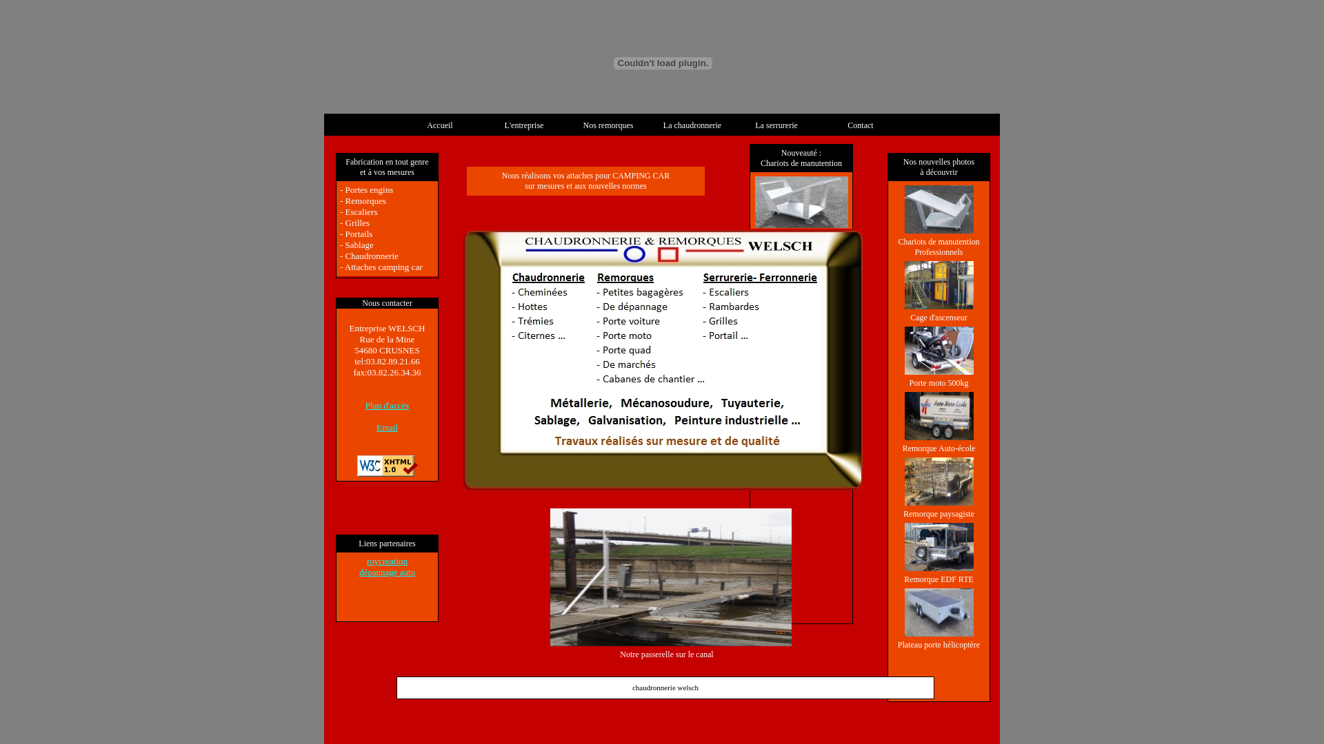 Capture d'écran de Welsch Remorques