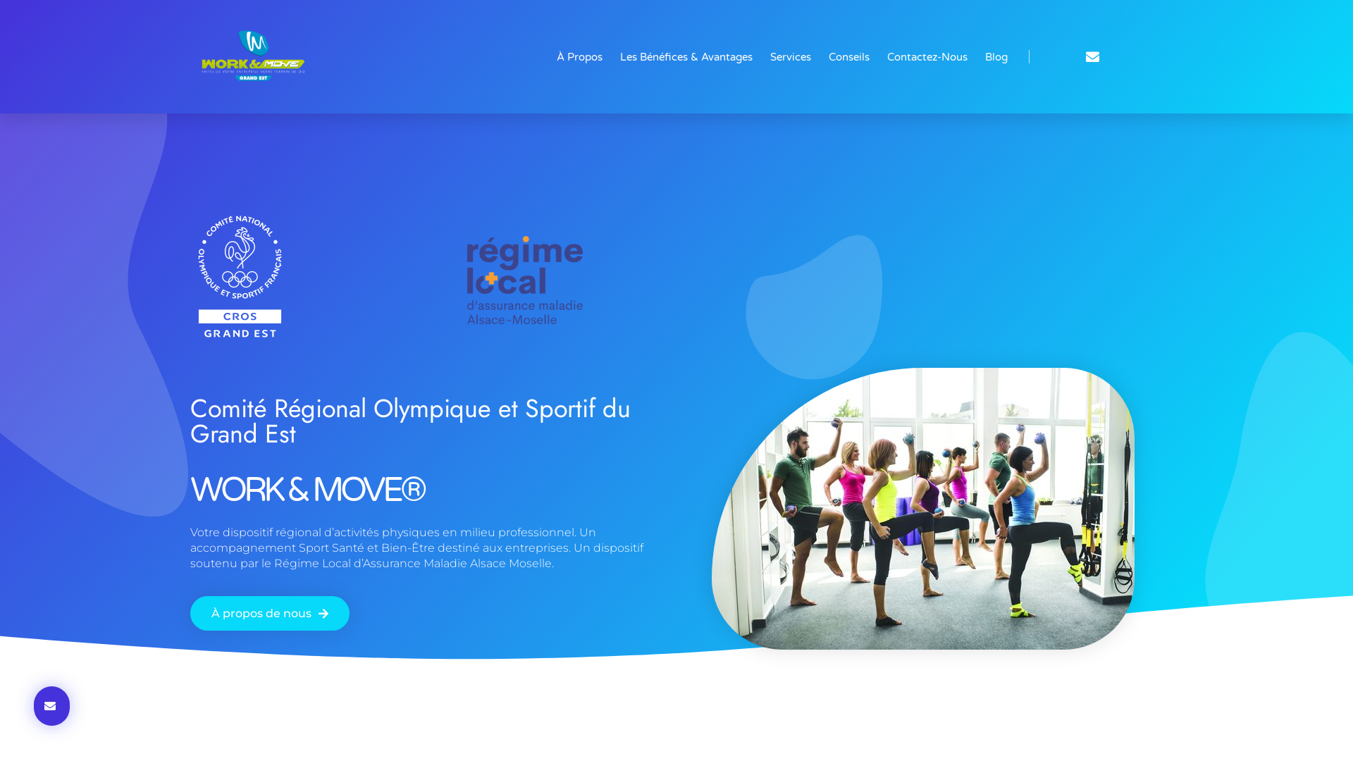 Capture d'écran de WORK&MOVE® Grand Est – Dispositif Sport et Santé en Entreprise