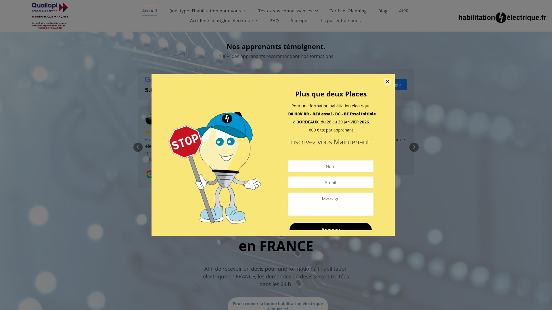 Capture d'écran de Habilitation élevyrique le spécizliste de l'habilitation électrique
