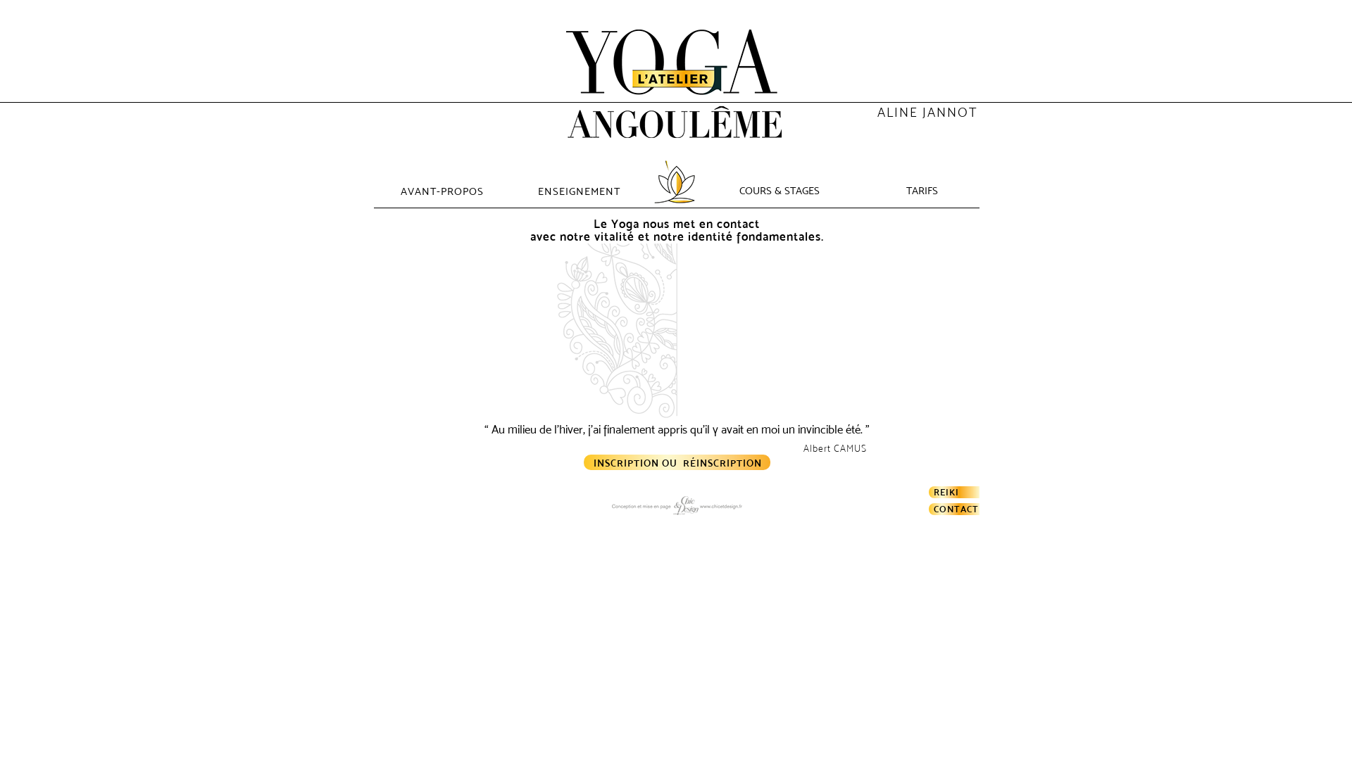 Capture d'écran de Yoga l'atelier Angoulême 