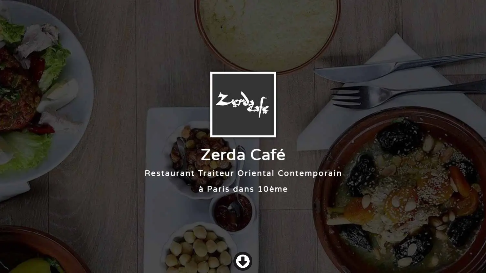 Capture d'écran de Zerda Café Restaurant Traiteur Oriental Contemporain sur Paris