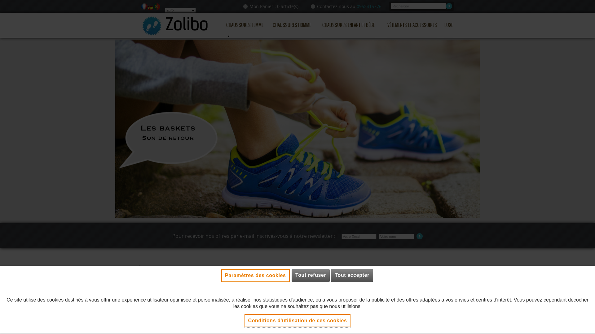 Capture d'écran de Chaussures pour homme, femme et enfant