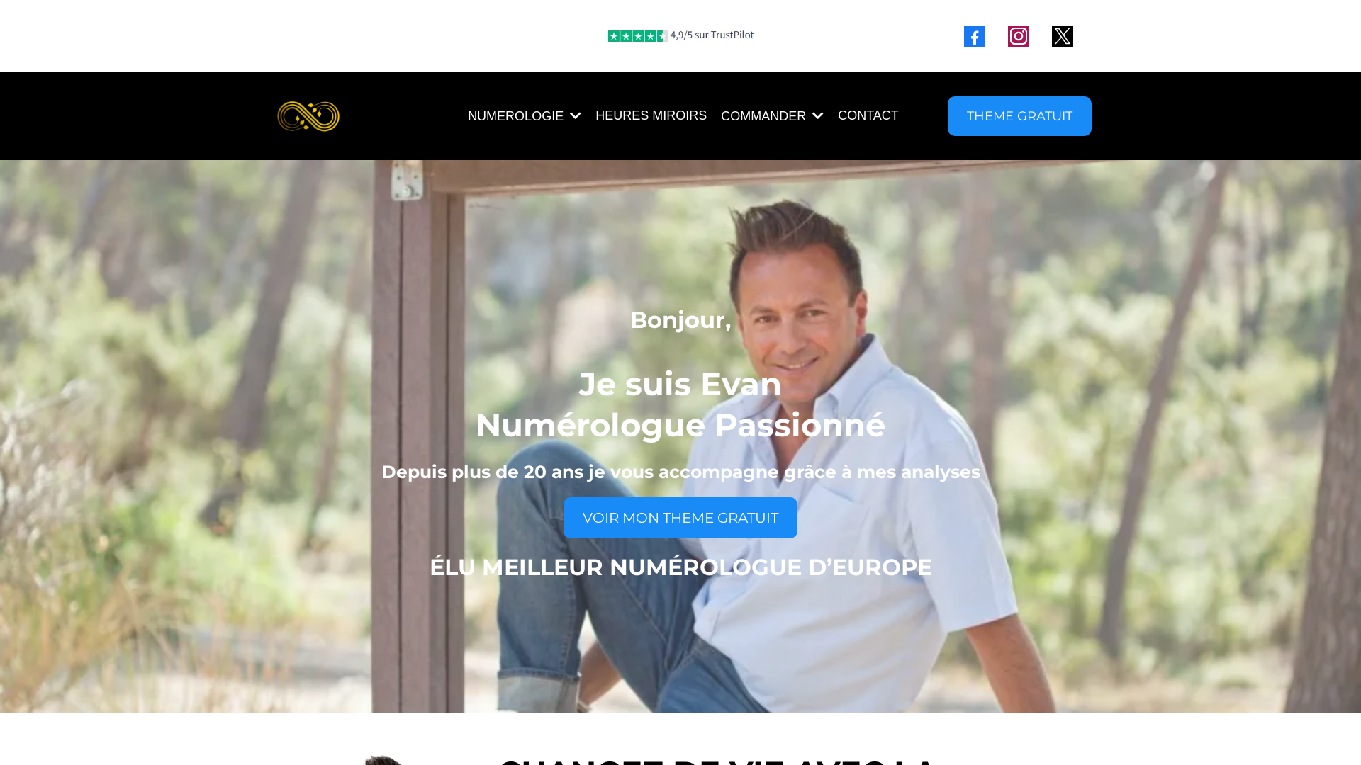Capture d'écran de Numérologie gratuite Complète et Personnalisée avec x-numerologie.fr