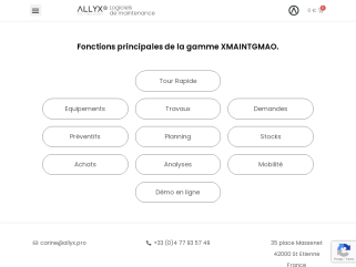 Allyx Technologies, éditeur du Logiciel de GMAO XMAINTGMAO, propose des solutions adaptées à vos besoins, Idéales pour TPE et PME de l’industrie et du tertiaire