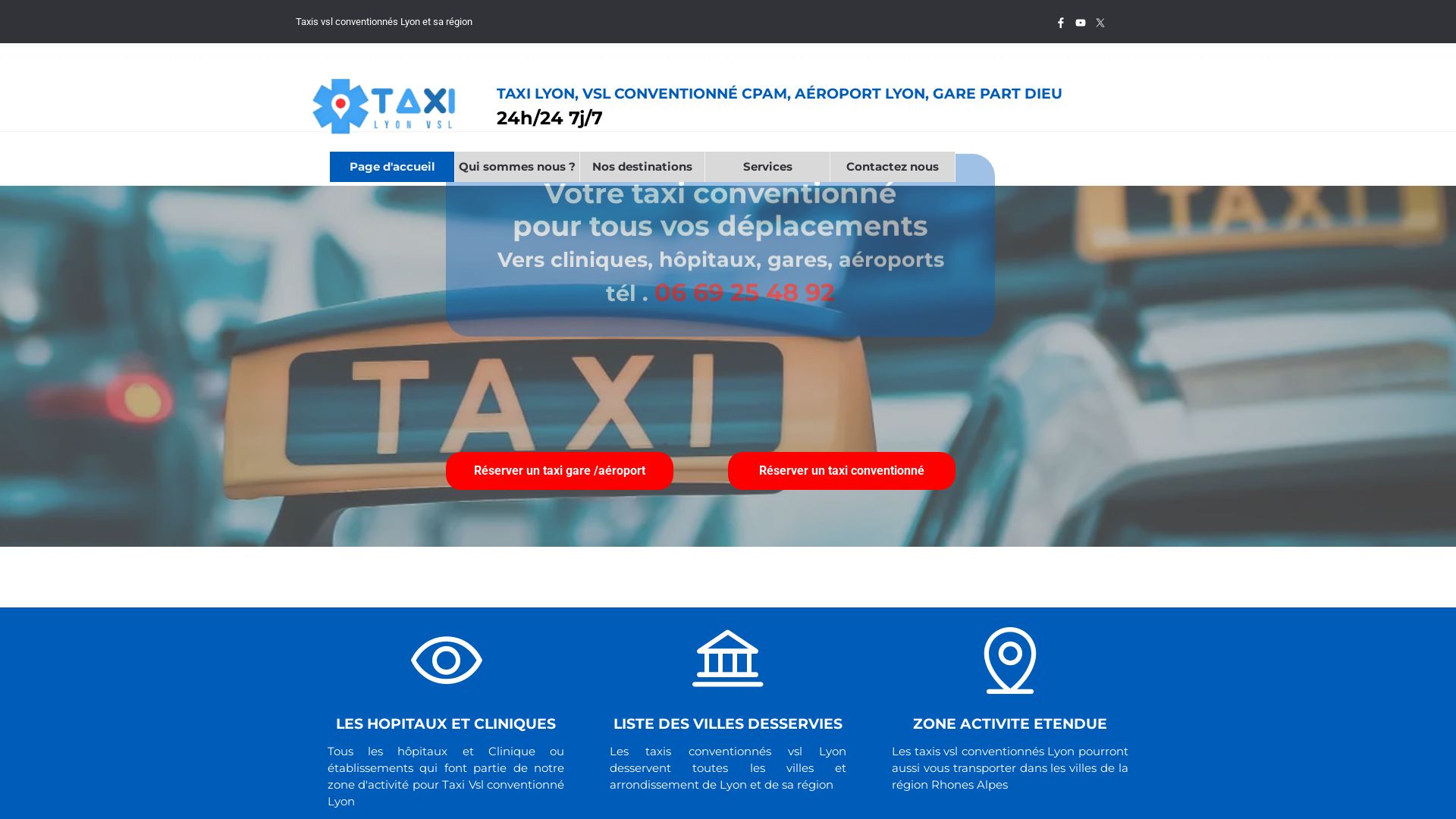 Capture d'écran de Taxi vsl conventionné lyon, Taxi conventionné Lyon, 