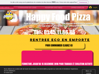 Happy food pizza Saint Maur. Emporté, Livraison ou sur place, de pizzas salades entrées boissons desserts et glaces