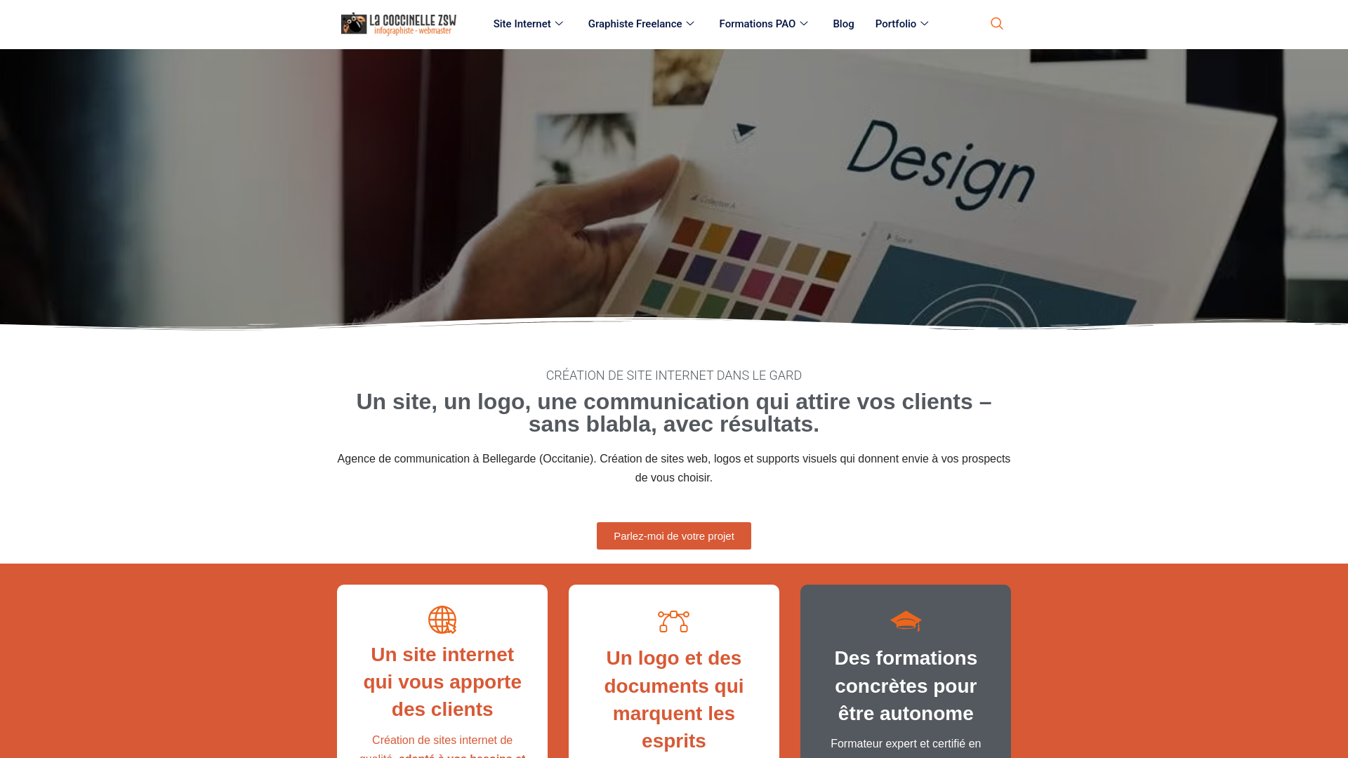 Capture d'écran de La Coccinelle ZSW - Création de Site Internet • illustrations • formations